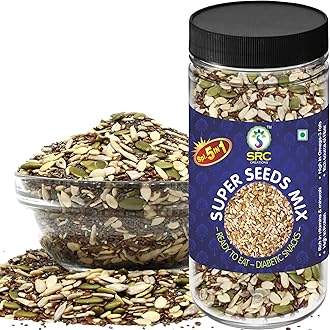 SRC CREATIONS 5-in-1 Super Seed Mix Ready to Serve | Super Food | Breakfast Food (250g) Diabetic Snack