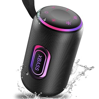 Portable Bluetooth Speaker, Bluetooth 5.4 Speaker, 30W Dual Speaker, 2.0 Channel, Deep Bass, 30H Playtime, Colorful RGB Lights, IPX7 Waterproof, TWS pairing for Outdoor/Home/Party/Travel, Gift Ideas - Amazon product rated Grade A