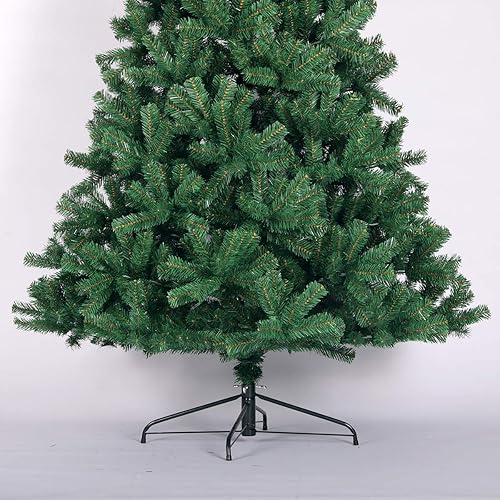 Miniatura 5 de 7.5FT Unlit Artificial Christmas Tree, Holiday Green Spruce PVC Xmas Tree with 1400 Branch Tips, Realistic Faux Fir Christmas Tree with Foldable
