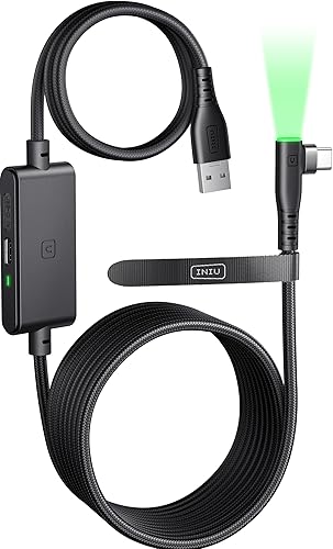 INIU Link Cable, [16FT 5m] VR Cable USB 3.0 High Speed Type C Charger Cable Fast Charging While Playing,USB to USB C Cable Compatible with Meta Oculus Quest 2 Pico 4 Accessories and Gaming PC Steam VR
