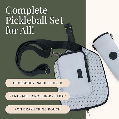 Miniatura 3 de Posh Pickler Bolsa de pickleball 3 en 1 para mujeres y hombres, bolsa de mano, bandolera y mochila, diseño convertible, se adapta a hasta 2 paletas,