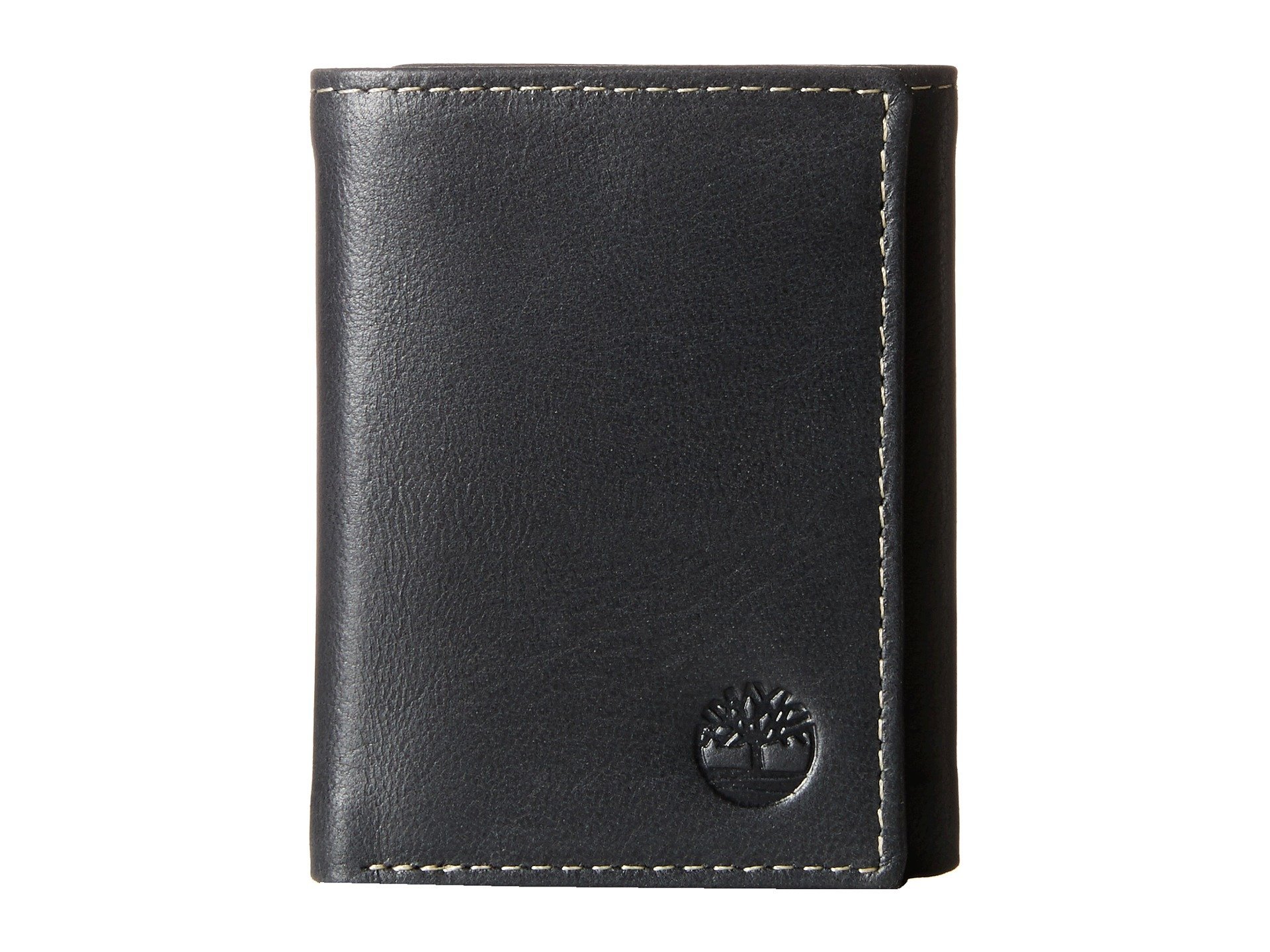 Timberland mens Leather Trifold With Id Window Tri Fold Wallet, Black (Cloudy), One Size UK