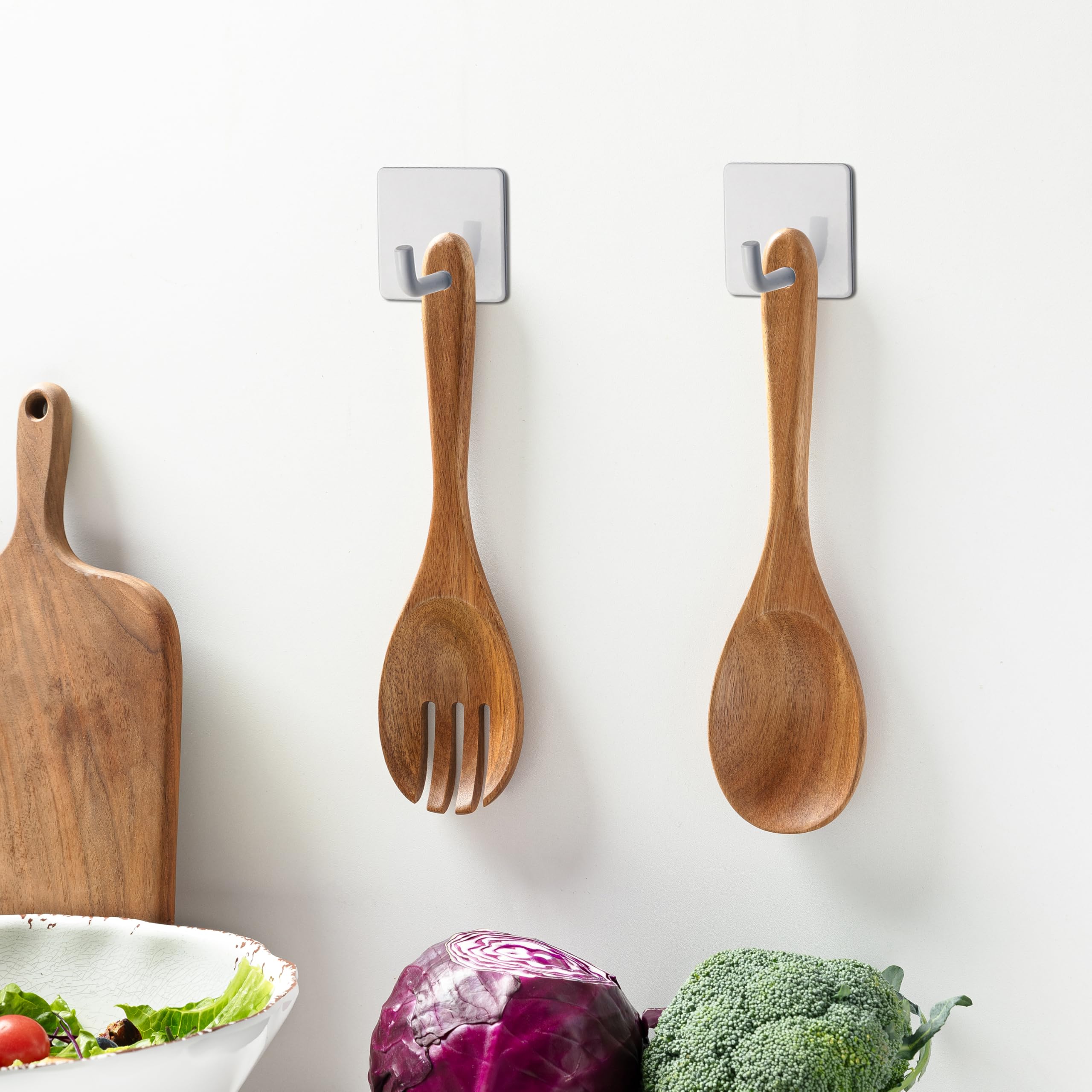 Wooden Salad Servers - Set of 2 -4