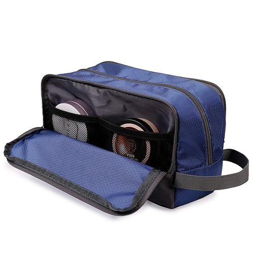 Miniatura 6 de Bolso de Aseo para Hombre Bolso Colgante Kit Dopp Resistente al Agua Bolso Pequeño de Aseo para Viaje (azul real)