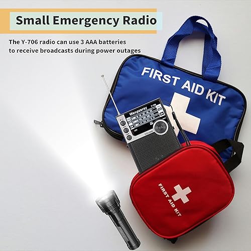 Miniatura 7 de Wenpzeray Y-706 Portable Pocket Radio AM FM SW Band Receiver Battery Operated Transistor with Good Loud Sound Speaker Support USBTF Card Play