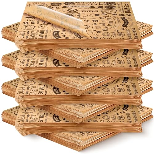 Outus 600 Pcs 12 x 12 Inch Deli Wax Paper Sheets