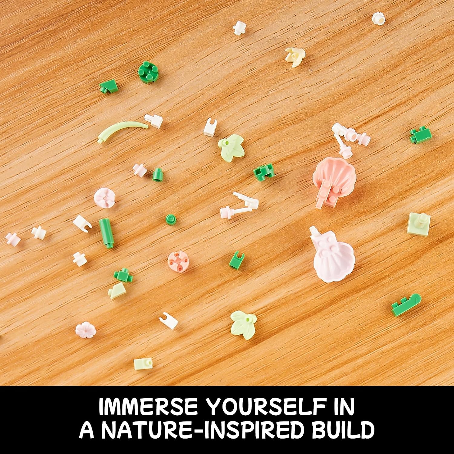 Flower Bouquet Building Kit, Hibiscus Flower Building Blocks with Dust Cover, Brick Flowers Building for 520 Pcs, Gift for Children's Day, Mother's Day, Birthday, 6 Age+ (Hibiscus)