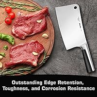 Vista 4 de Mueller Cuchillo de carnicero de 7 pulgadas Cuchilla para carne, Cortador de huesos de trabajo pesado, Duradero, Fabricado con precisión, Bien