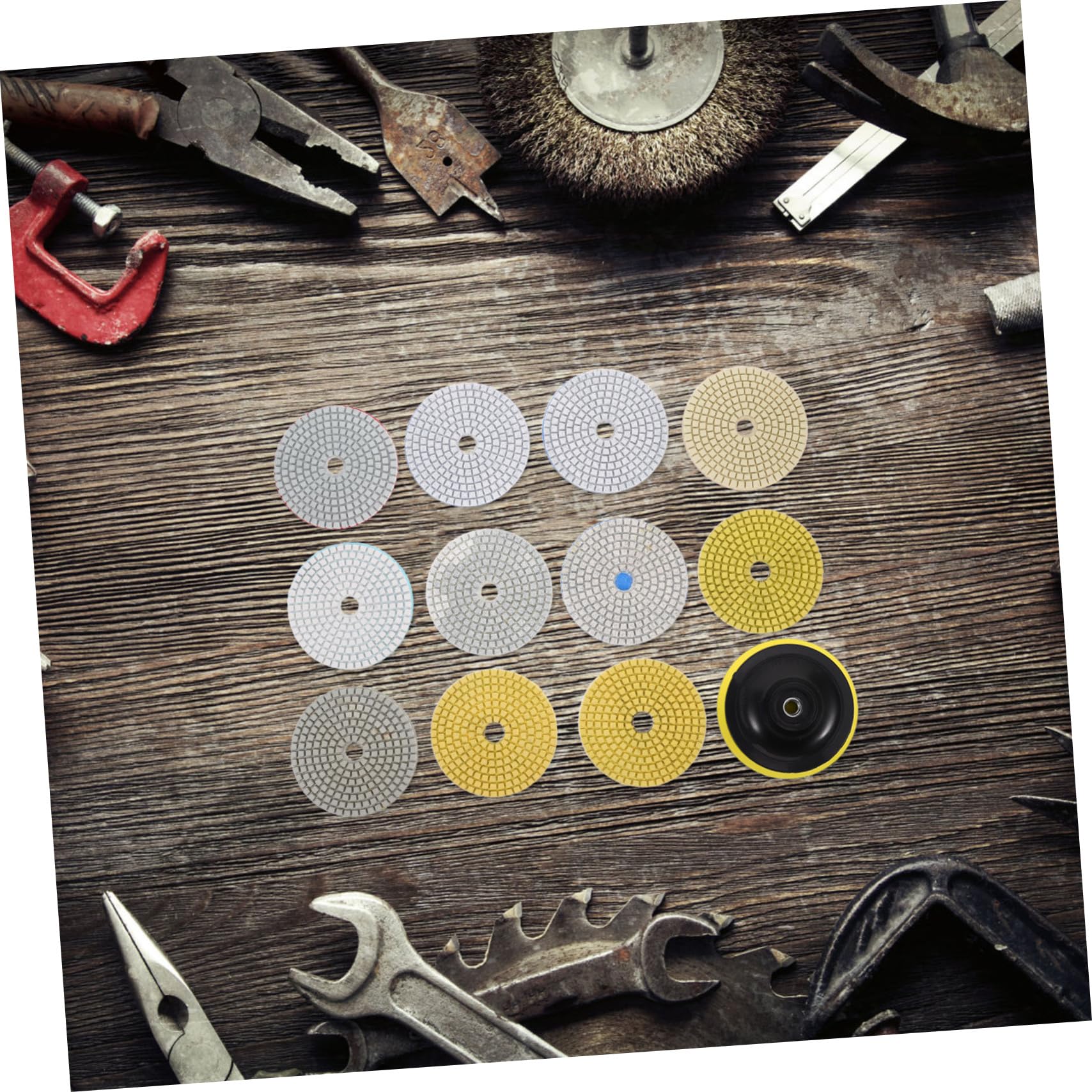 Amosfun Disque De Polissage Pour Carrelage Et Kit Outils De Ponçage De Remplacement Pour Marbre Et Roche