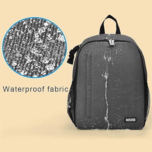 Miniatura 7 de CADeN - Mochila para cámara profesional DSLR  SLR sin espejo, con compartimiento para laptop de 15.6 pulgadas, resistente al agua, maletín