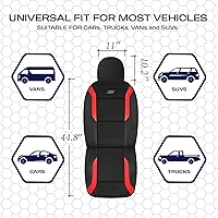 Vista 6 de Fundas de asiento de coche de espuma viscoelástica Skechers, fundas de asiento gruesas de malla Air Cool, fundas de asiento de coche para asientos