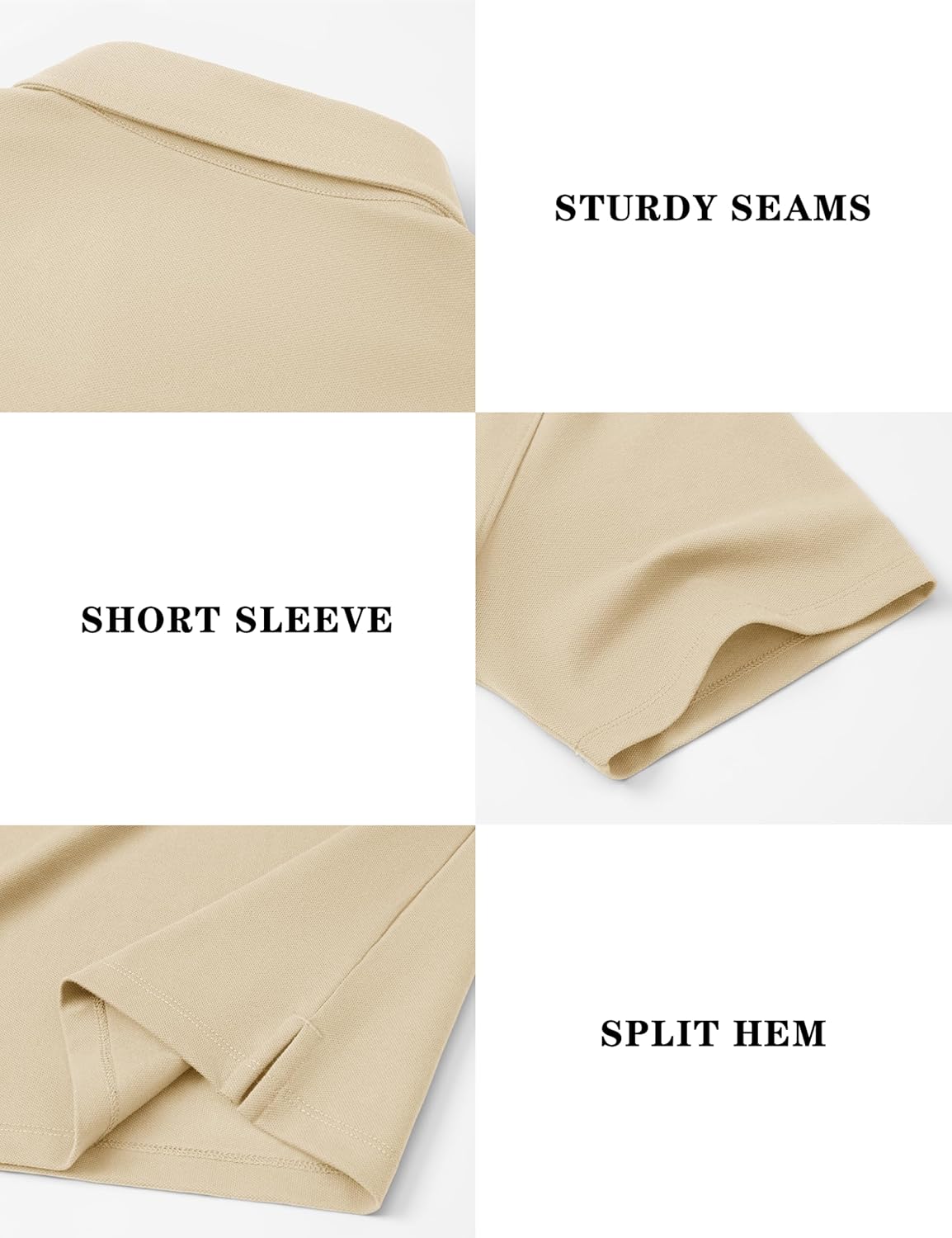 MAGNIVIT Men's Polo Shirt Short Sleeve 3 Button Cotton Pique Casual T-Shirts Moisture Wicking Performance Work Golf Tee - Image 7