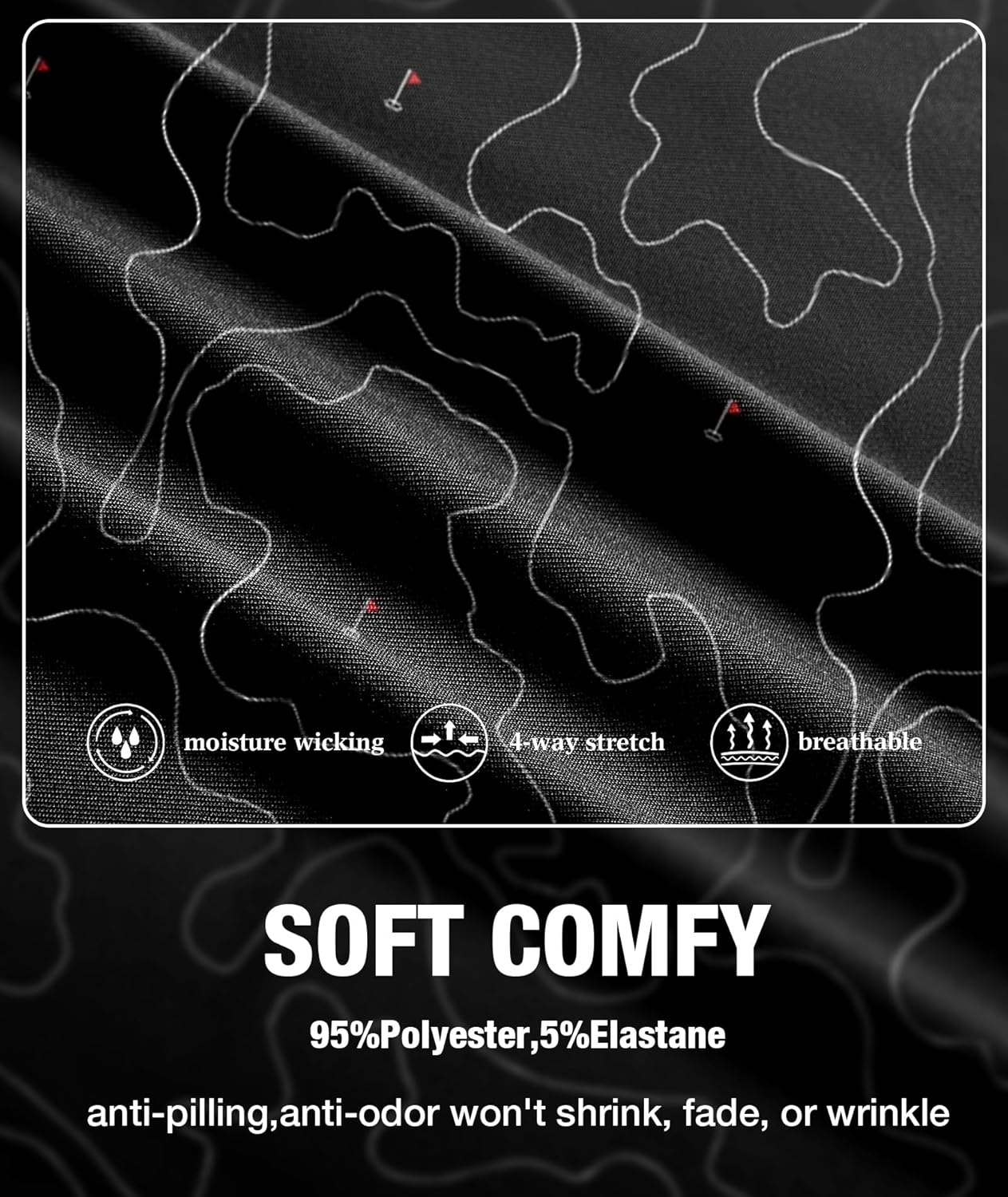 ZITY Golf Shirts for Men Short Sleeve Print Polo Shirt Moisture Wicking Regular Fit Casual Beach Polo - Image 5