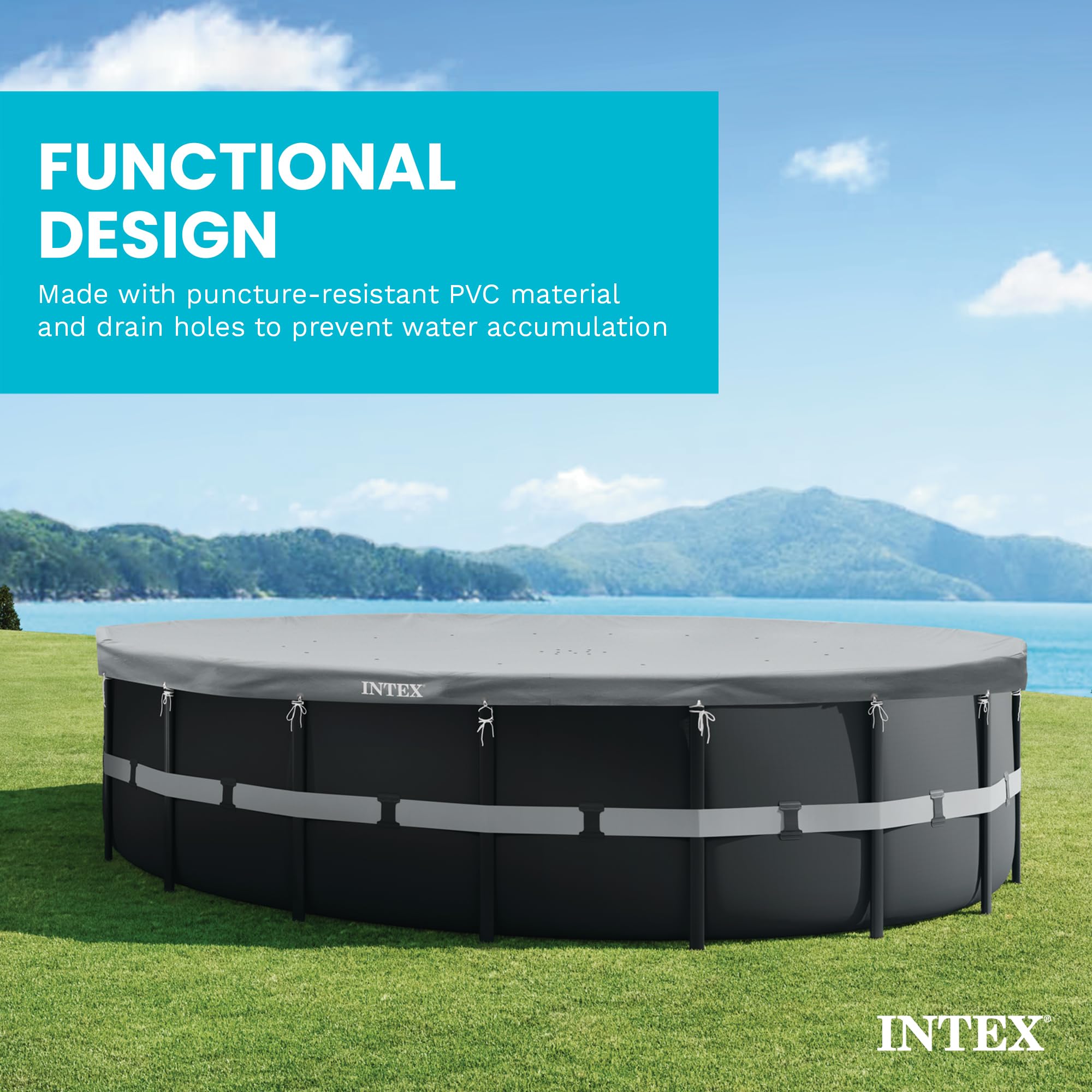 Intex bâche Protection pour Piscine Ronde 5m49