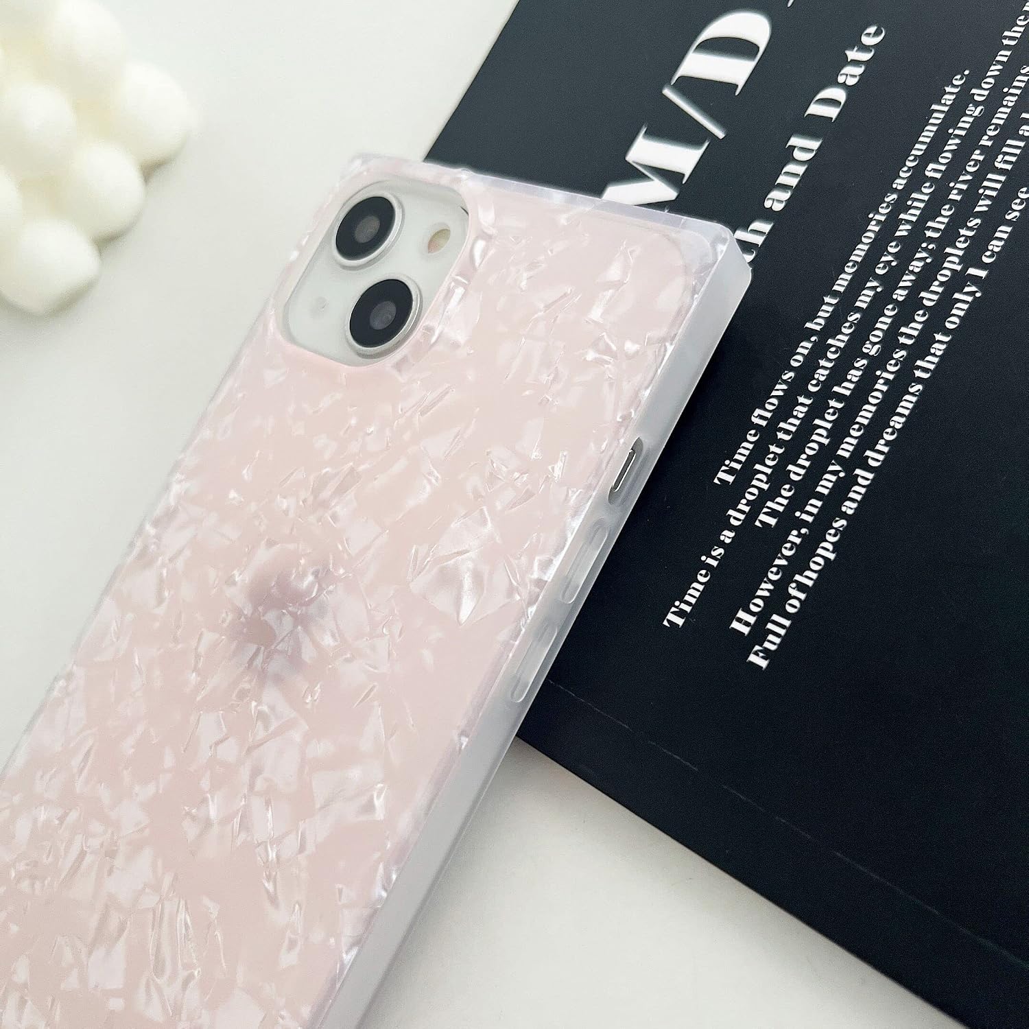 Cocomii Square Case Compatible with iPhone 11 - Slim, Glossy, Opalescent Pearl, Glittering Shell, Easy to Hold, Anti-Scratch, Shockproof (White)