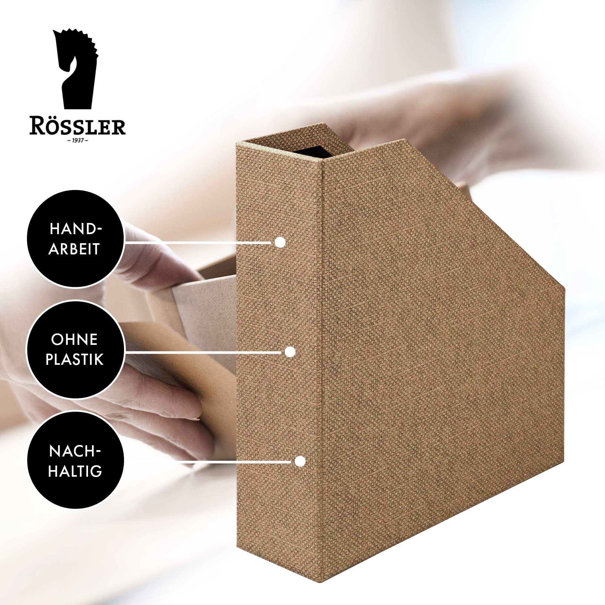 Rössler Porte-revues DIN A4 8 x 26 x 31,5 cm Special Line Hazelnut