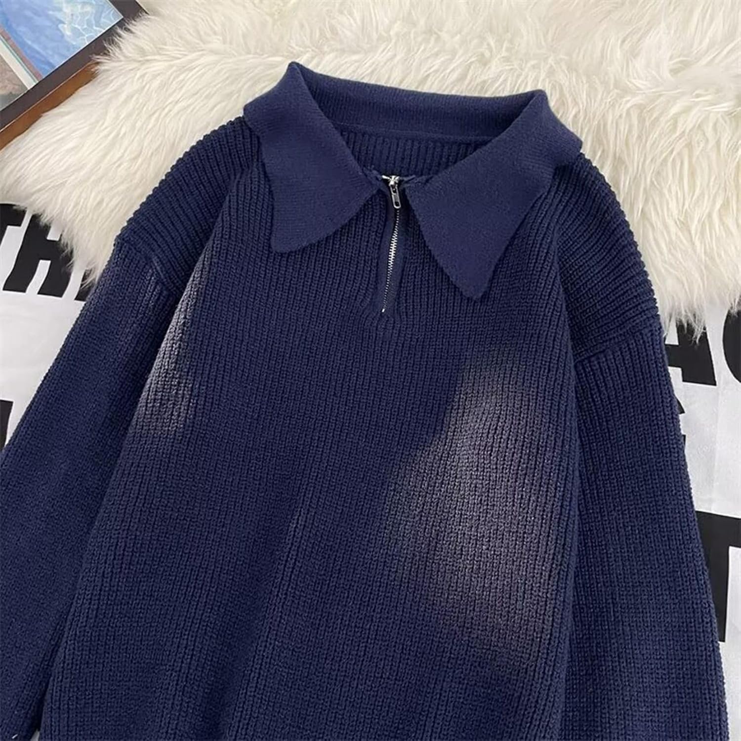 [Taopagii] ニットセーター メンズ 長袖 プルオーバー スウェット 春服 秋服 冬服 ハーフジップ ゆったり スタイリッシ