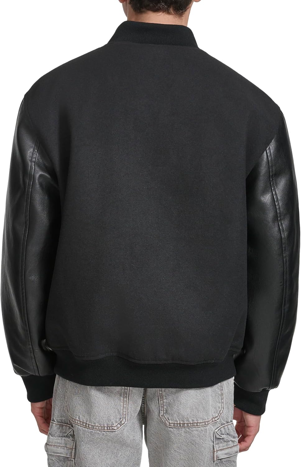 Champion Men's Letterman Varsity Bomber Jacket With Faux Leather Sleeves - Image 4