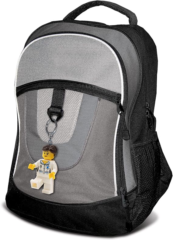LEGO City Keychain Light - Nurse (KE186H) Large 3 Inch Tall Figure | Bag charm with LED light