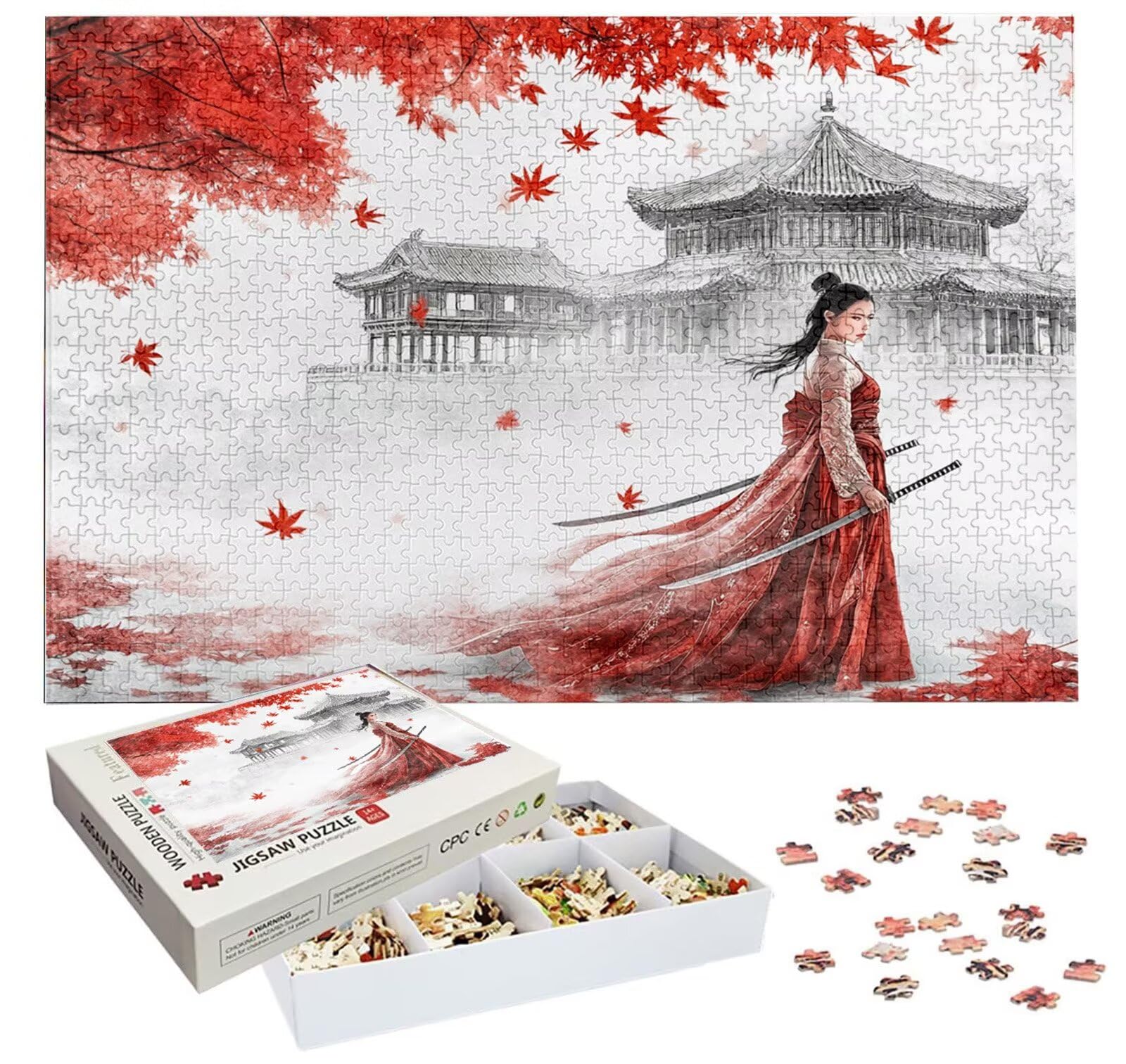 Puzzle 4000 Pièces Japon, Puzzle 4000 Pièces Adultes et Enfants, Puzzles Bois avec Une Boîte d'emballage Exquise, Jeu Éducatif Puzzles Fille, Noël Decoration Maison, Cadeau Femme, Cadeau Homme H-3214