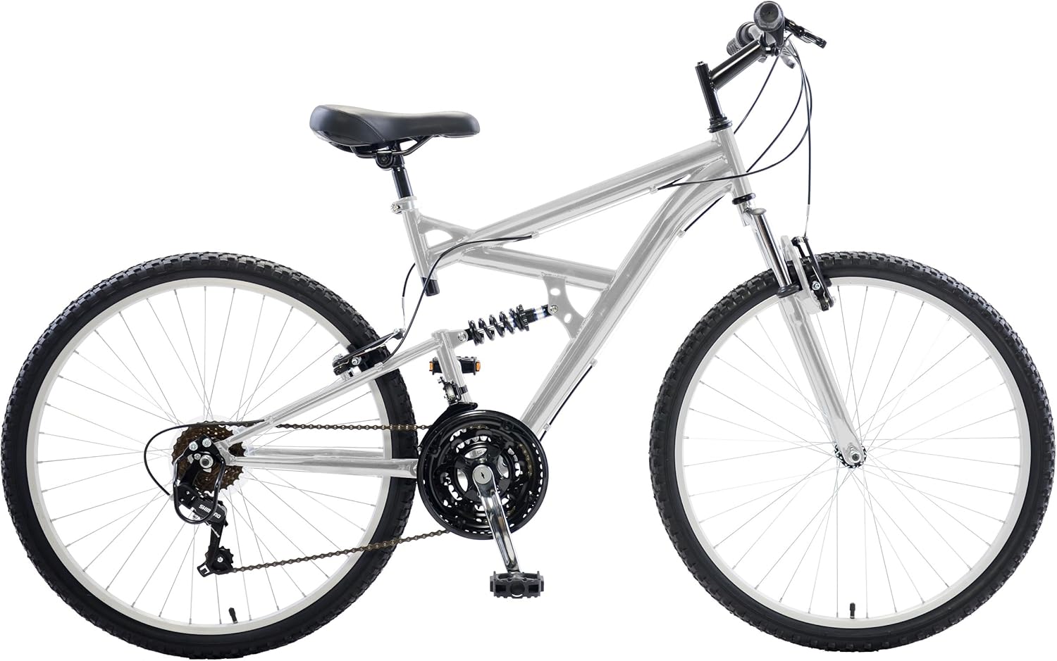 Cycle Force Dual Suspension Mountain Bike, 26 inch Wheels, 18 inch
