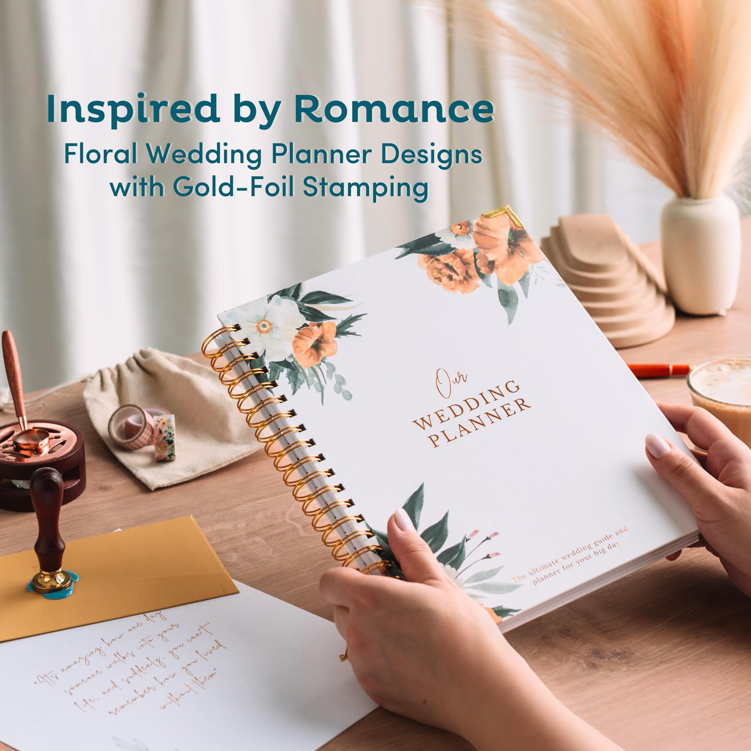 Nook Theory Umfassender Hochzeitsplaner und Andenken aus Leinen – perfekt als frisch verlobtes Geschenk, Hochzeitsplanung und Organizer-Buch für die Braut (Boho)