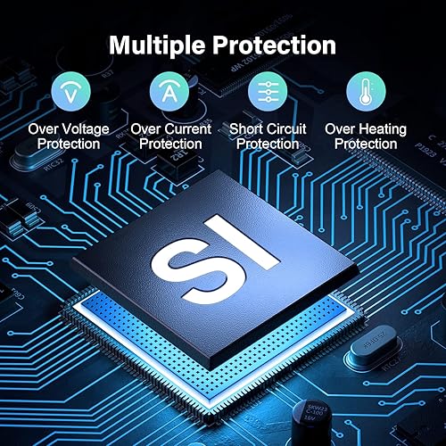 Miniatura 6 de Estación de carga USB de 6 puertos con identificación inteligente, estación de carga USB multipuerto de escritorio para múltiples dispositivos,