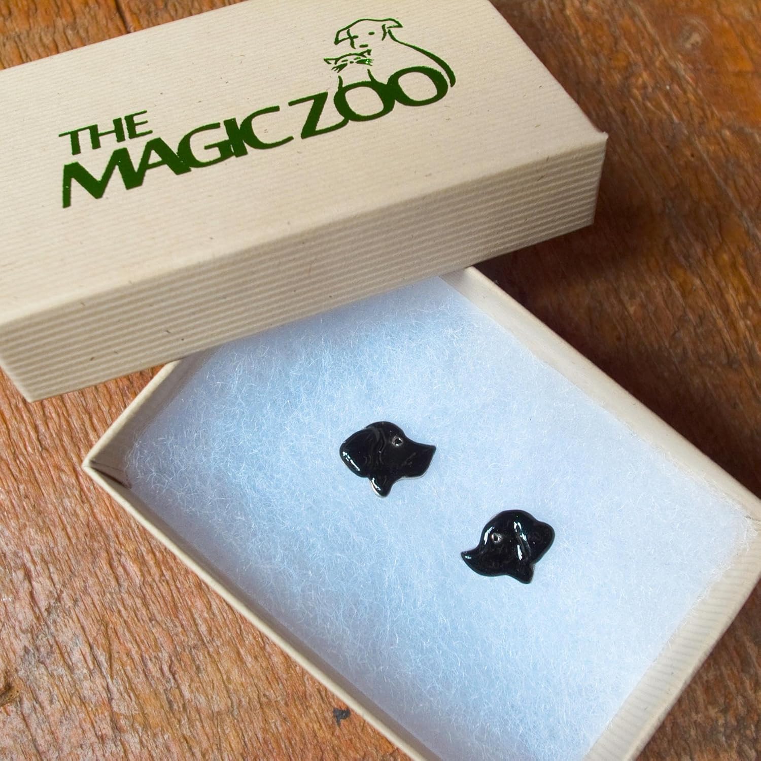 Labrador Retriever Stud Earrings for Women - Made in USA - Handcrafted Posts - Chocolate, Black, Yellow Lab - Dock Dog - Pewter, Enamel