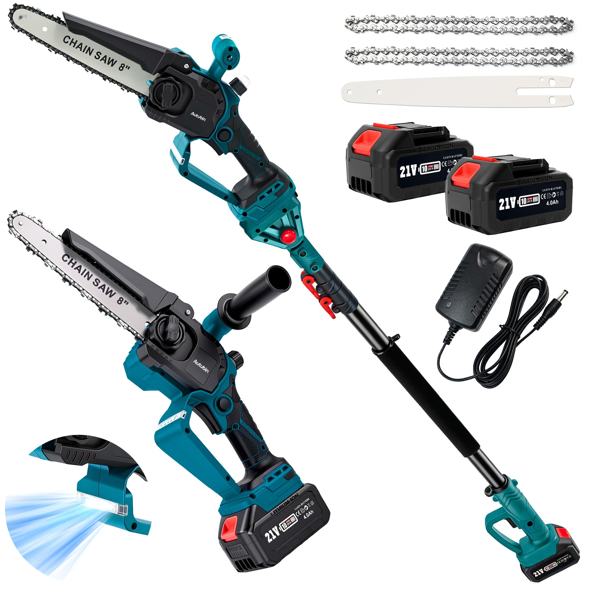 10'' Pole Saw - 2-in-1 Chainsaw for Tree Trimming -24