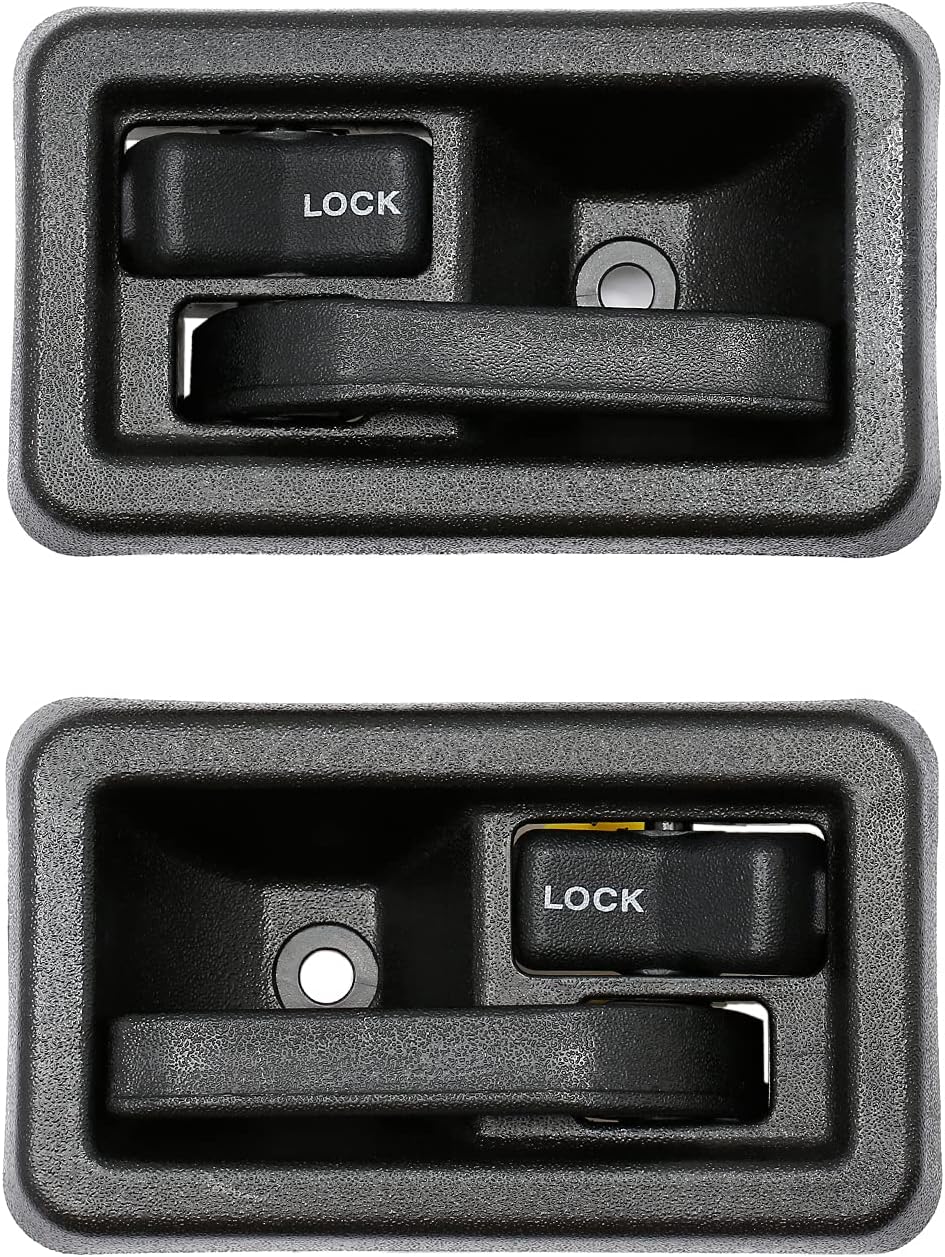Gledewen Interior Door Handles (Pair), Compatible with Jeep Wrangler 1987-1996 YJ, 1997-2006 TJ, Inside Front Left Driver & Right Passenger Side | Replaces# 79540, 79541 Inner Handle Set