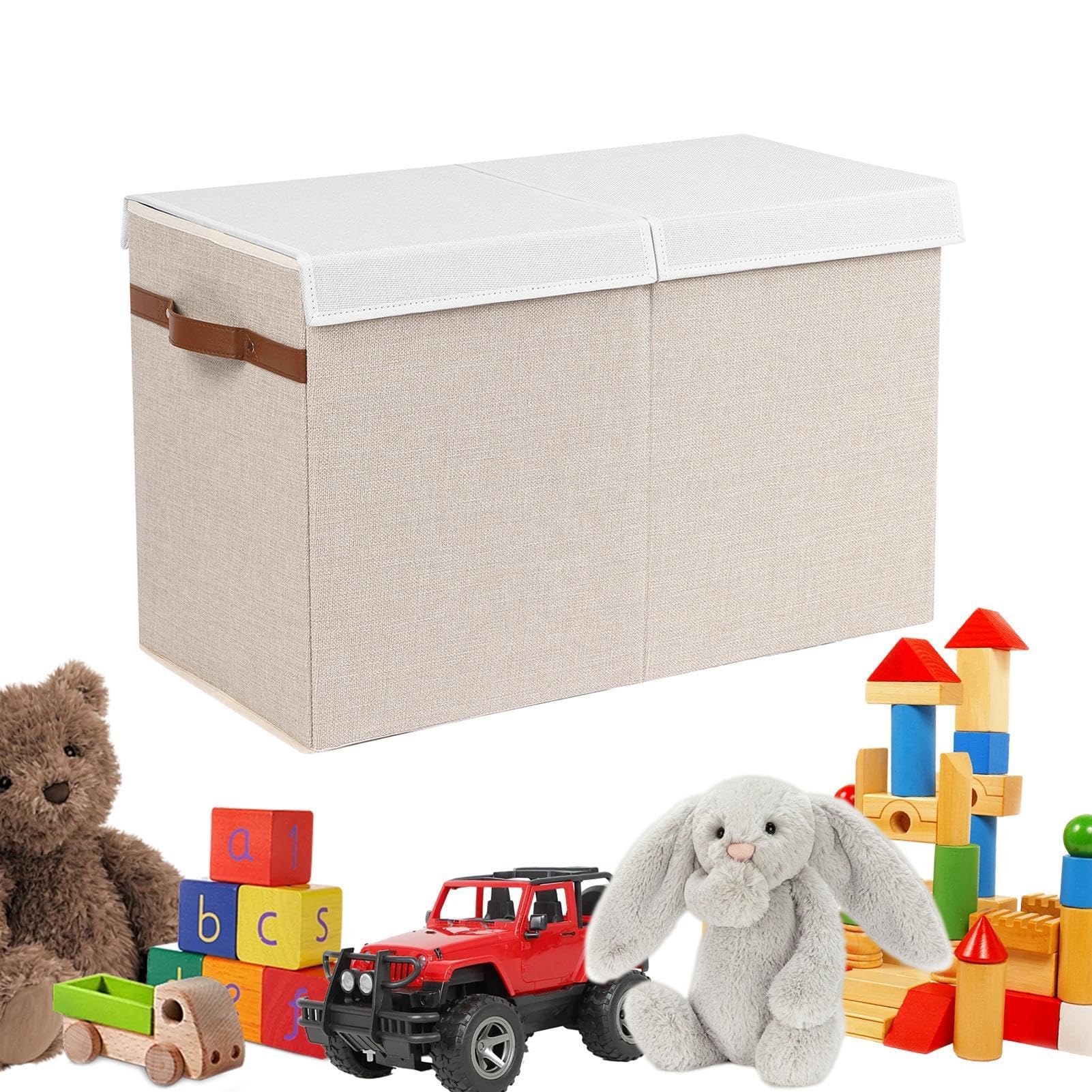 Scatola per giocattoli per bambini, cassapanca per giocattoli Cassetta | Contenitori pieghevoli con coperchio, grande cassettiera portaoggetti per giocattoli per la stanza d