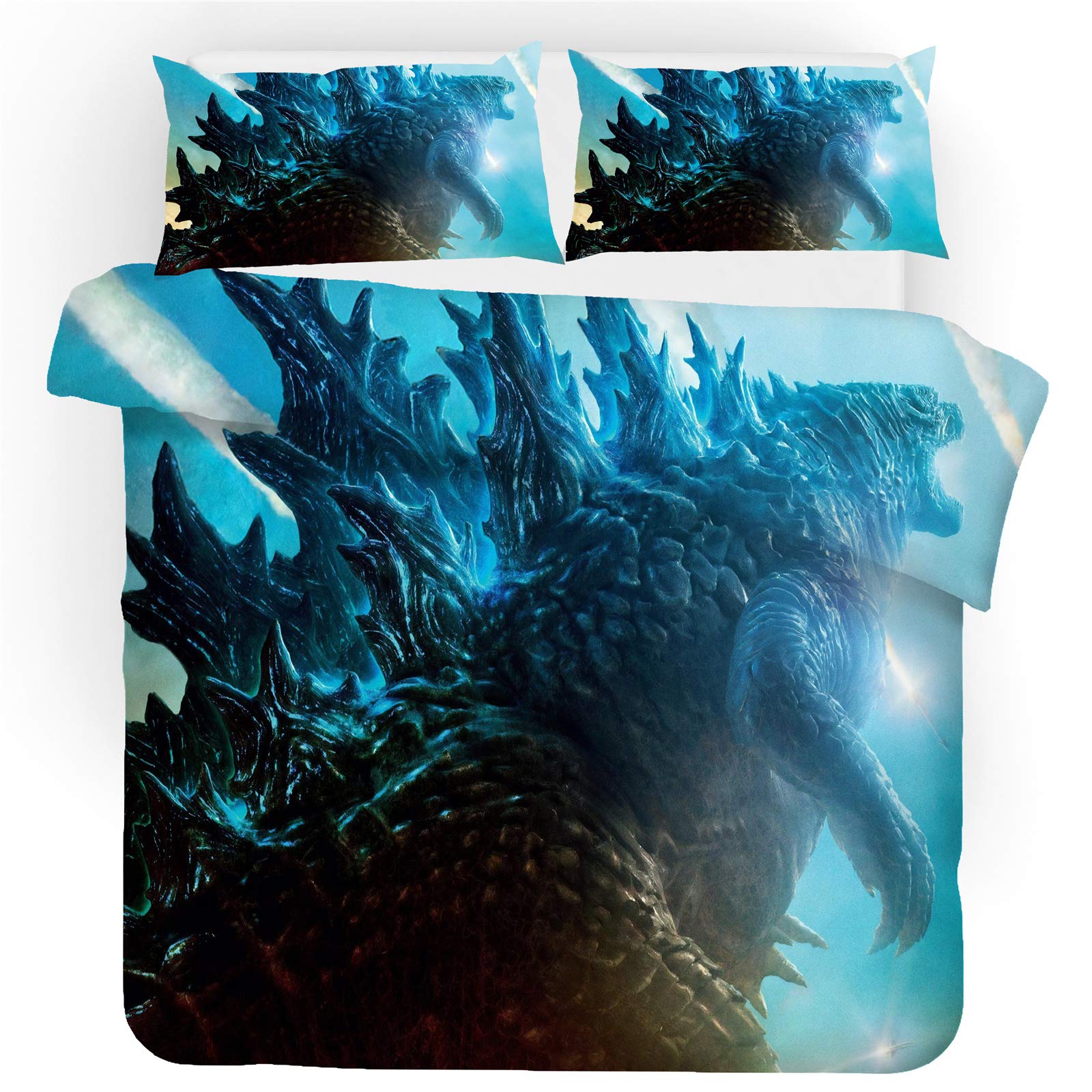 Godzilla Tier Serie Bettwäsche,100% Mikrofaser, 12D-Digitaldruck Bettbezug Allgemein Für Kinder Und Erwachsene