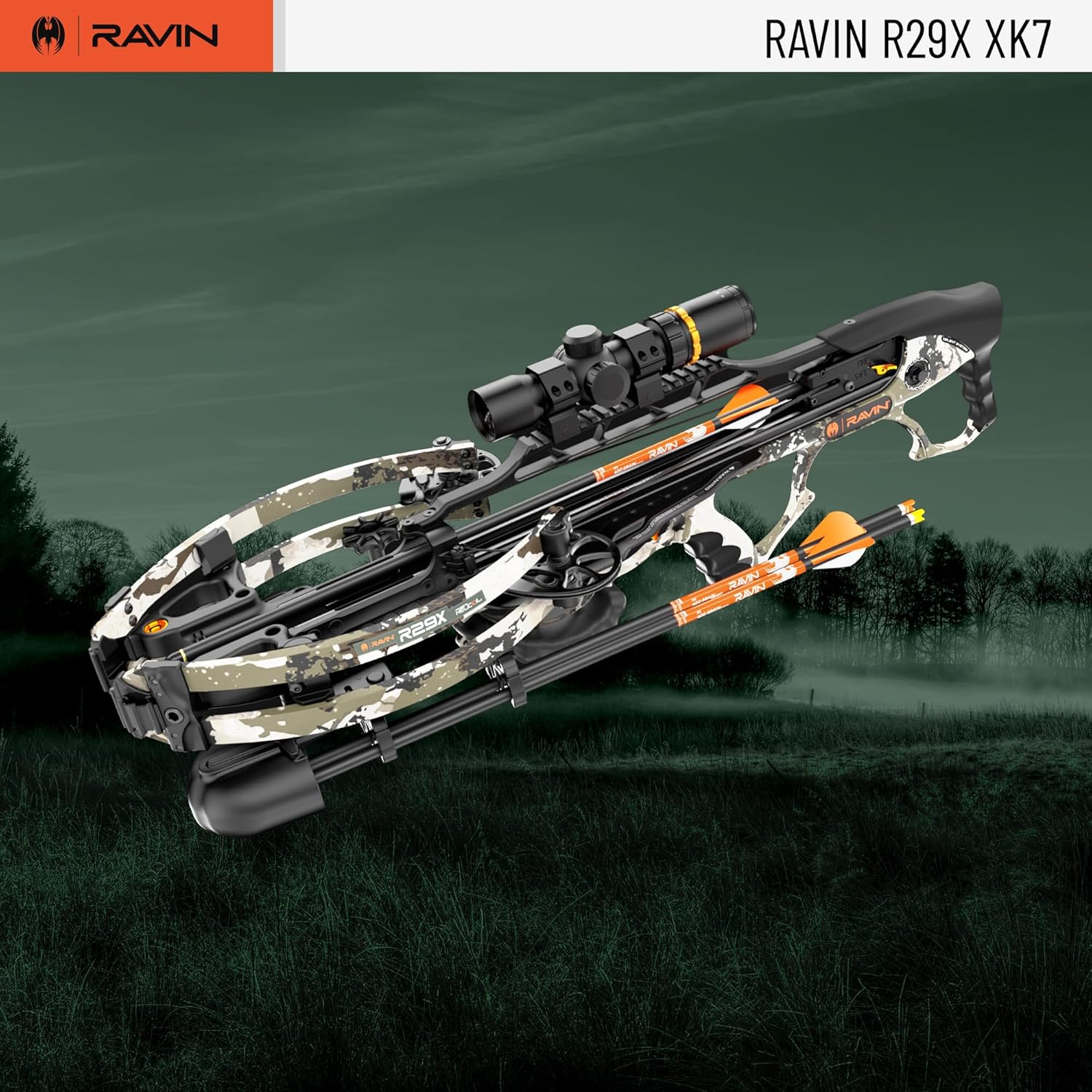 RAVIN R29X Crossbow Package - High-Performance Compact Bow, 450 FPS Power, and Illuminated Scope - Ideal for Hunting & Archery
