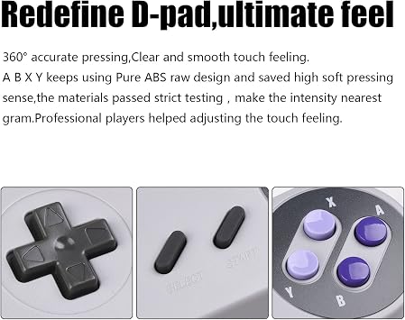 KIWITATA 2X Classic SNES USB Controller for PC Gamings, Retro SNES Wired USB Game Emulator Controller for Windows XP 7 8 11 Mac Raspberry Pi