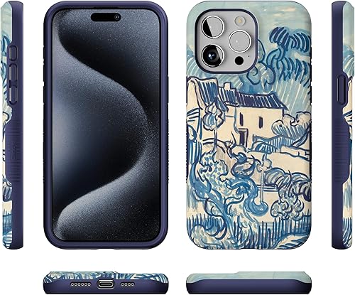 Vista 762 de Casely Funda para iPhone 15 Pro Max Jardín Secreto Flores mixtas Funda atrevida Compatible con MagSafe y botón de acción Secret Garden