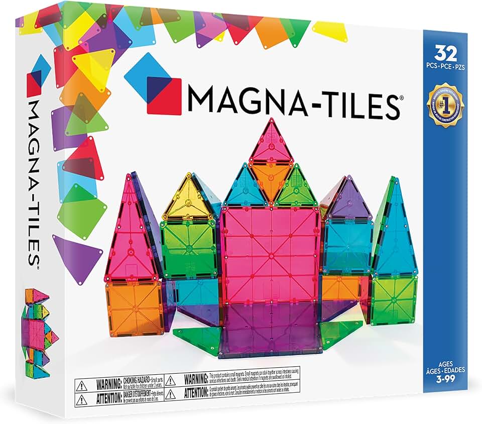 MAGNA-TILES Classic 32-Piece Magnetic Construction Set, The ORIGINAL Magnetic Building Brand