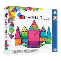 Vista 1 de MAGNA-TILES Juego clásico de construcción magnética de 32 piezas, la marca original de construcción magnética