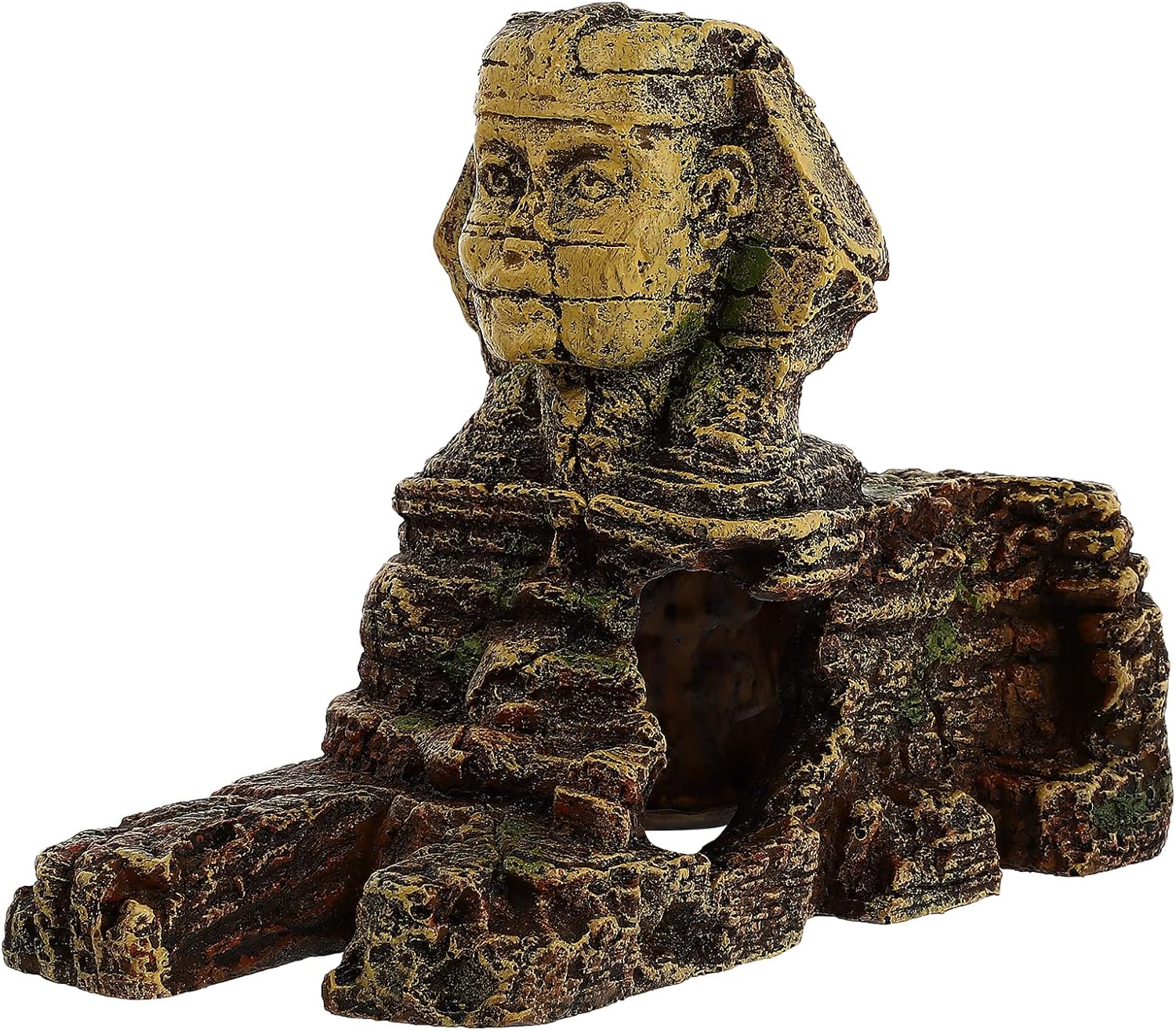 iplusmile Aquarium Decoration Sphinx Statue 8.26X3.54X5.51In Resin Fish Tank Ornament Egyptian Landscaping Decor with Realistic Design for Freshwater and Saltwater Aquariums