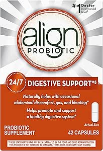 Align Probiotic, Probiotics for Women and Men, Daily Probiotic Supplement for Digestive Health, #1 Recommended Probiotic by Doctors and Gastroenterologists, 42 capsules