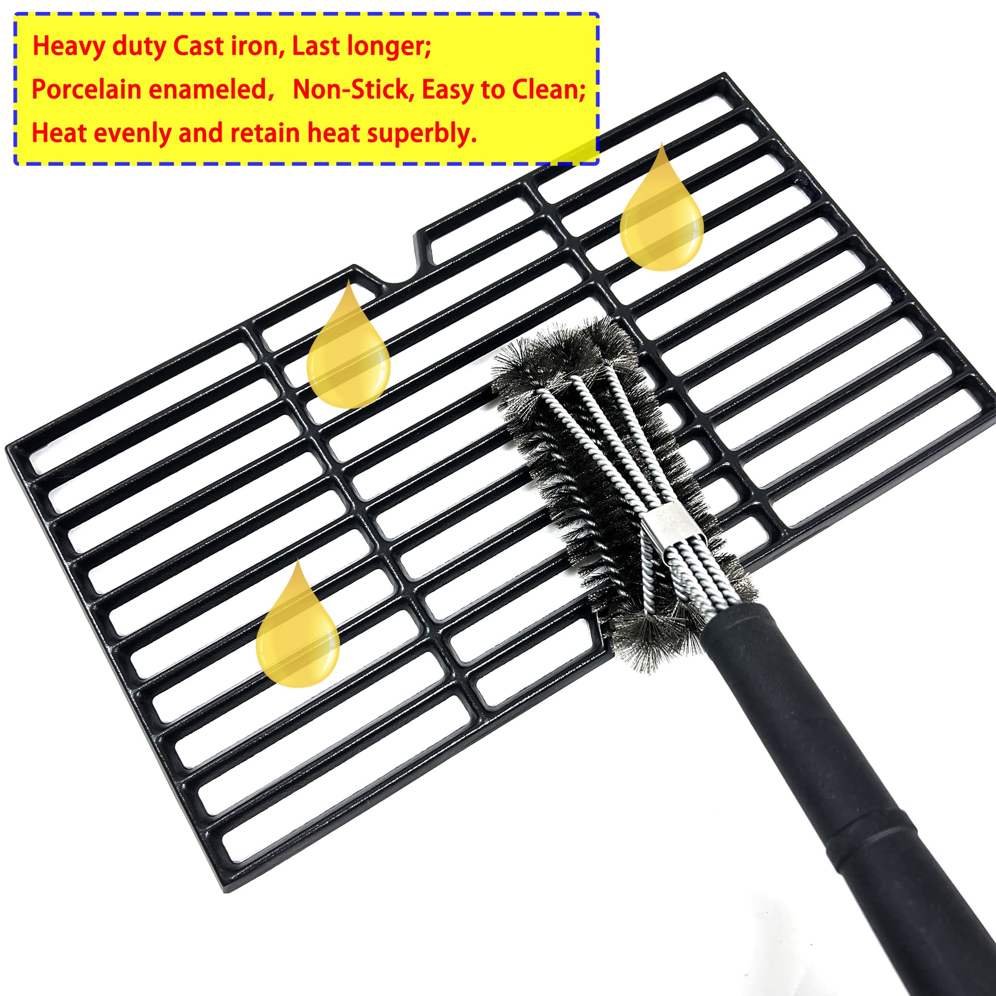 Direct Store Grillroste Set – 3-teilig, Gusseisen, Für Dyna-Glo & Kenmore Gasgrill-Modelle
