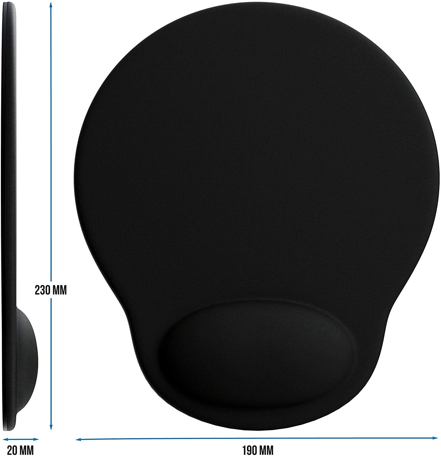 Tappetino Mouse Ergonomico AILRINNI Con Poggiapolsi In Gel - Nero - Foto 5