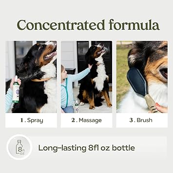 PAWFUME Skin & Coat Detangler Spray for Dogs, 1-Pack | Soothe dry itchy coats with non-toxic chamomile & oat formula, fatty acids & vet-certified Dog Detangler Spray Dematting care