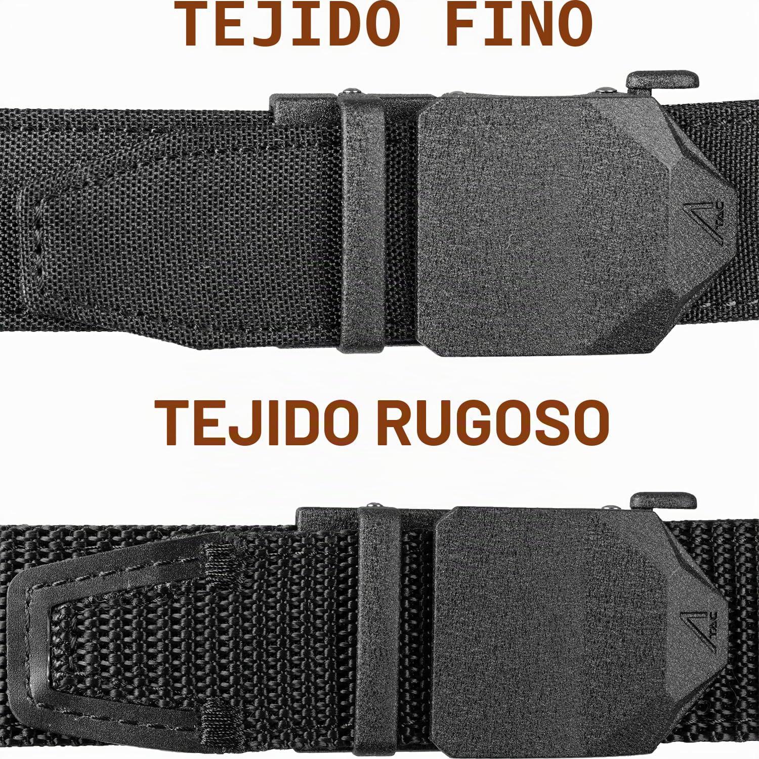 ACE Schakal - Cinturón táctico para hombre con cierre rápido sin agujeros, nailon, 102-127 cm