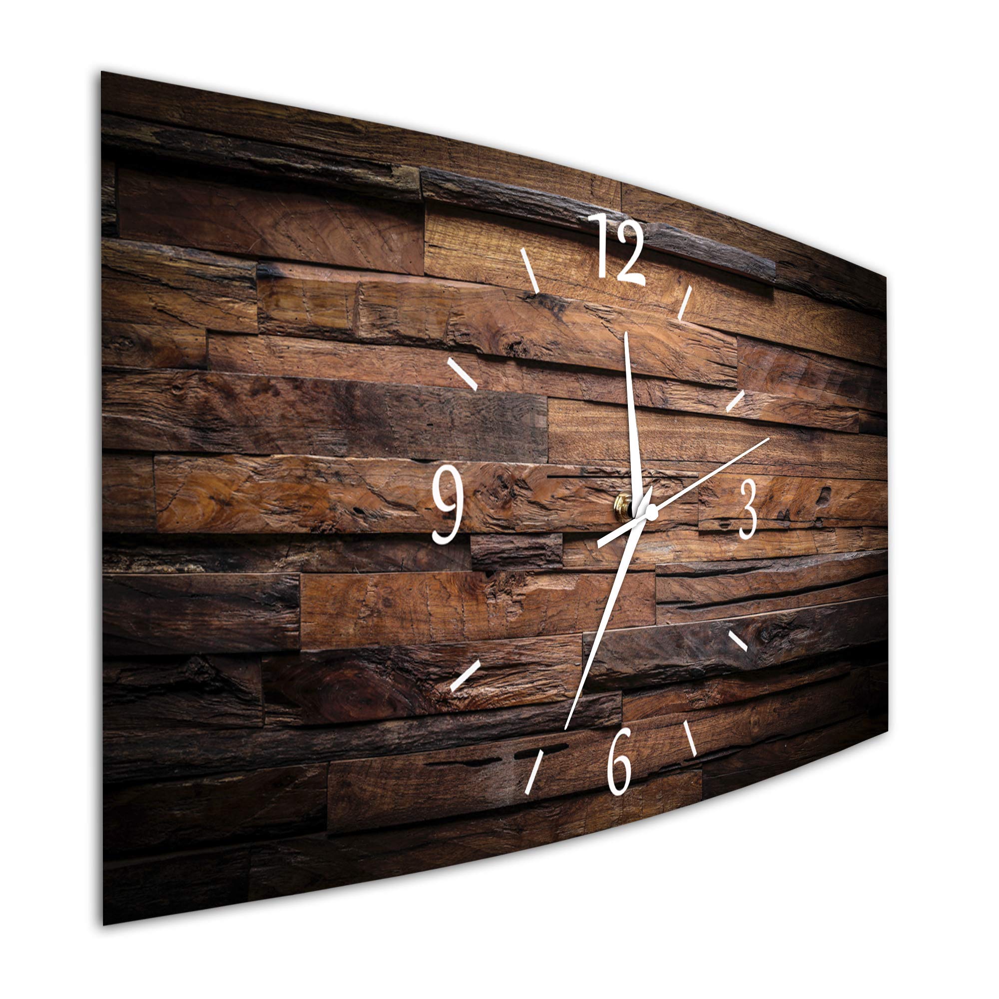 BM Funk-Quarz Wanduhr – Lautlos, Modern, 60 X 30 Cm, Gewölbtes Design