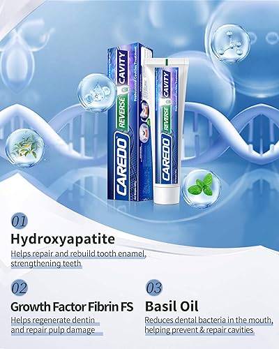 Miniatura 5 de CAREDO Tratamiento de pasta de dientes para adultos, las únicas pastas de dientes para curar caries dentales reparadoras de caries dentales, 3.5