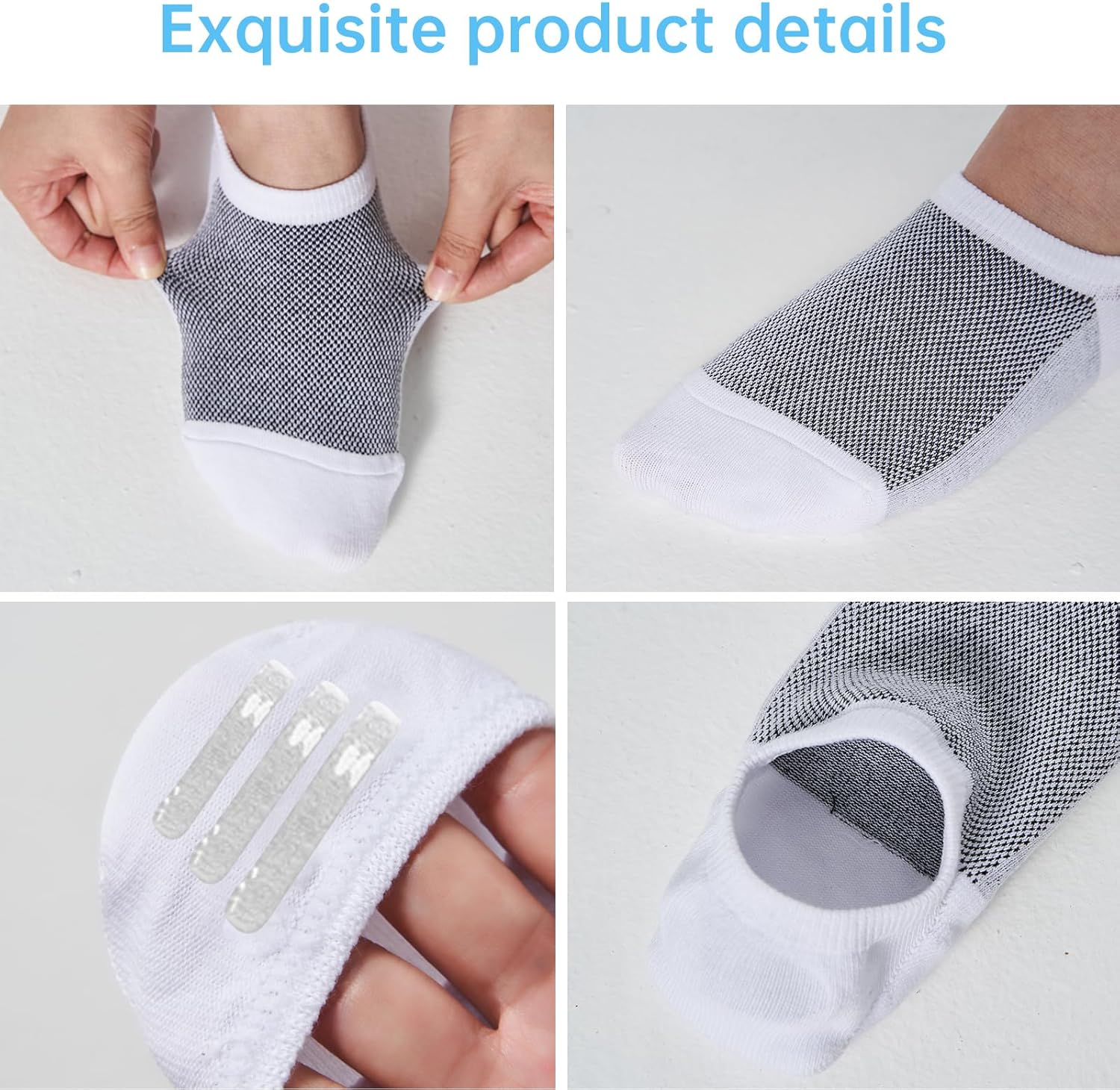 ATBITER No Show Socks Men and Womens Low Cut Ankle Short Socks Invisible Athletic Socks With Non-Slip Grip - Image 4