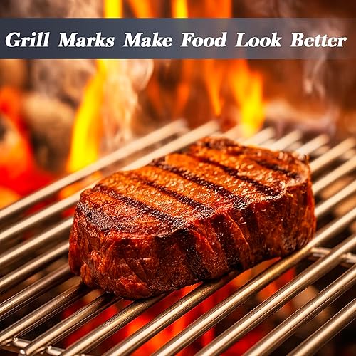 Miniatura 7 de Rejillas de cocina de acero inoxidable de 17 pulgadas para Home Depot Nexgrill 720-0830H 720-0830D, 720-0783E, 720-0783C, para piezas de repuesto