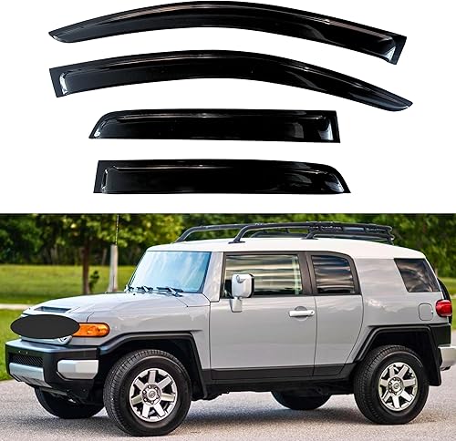 Miniatura 138 de KPY Moldura deflectora de viento con protección contra la lluvia compatible con Mazda 6 Sedan 2004-2013, 4 unidades, para ventana lateral