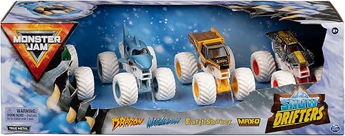 Miniatura 5 de Monster Jam - Paquete de 4 vehículos oficiales de Monster Trucks originales 164-4 para coleccionar escala 164 - Juguete para niños mayores de 3 años