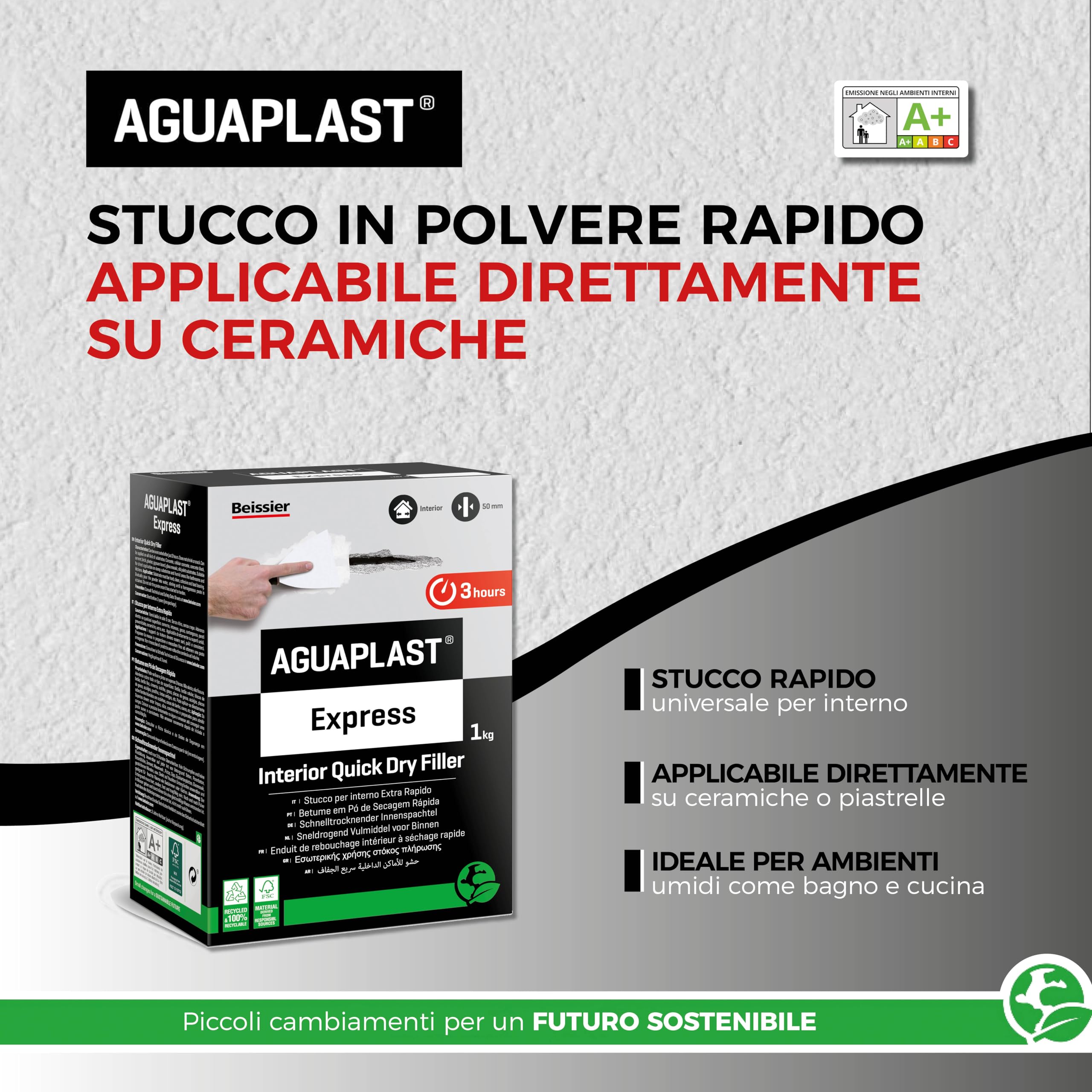 Aguaplast 448b7 Standard Putty White Powdered For Cracks 5 Kg - View #2